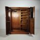 English Art Deco Light Burr Walnut Compactom Gentleman's Wardrobe