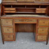 Time's roll-top desk Louis XVI, directoire era end 18th century mahogany