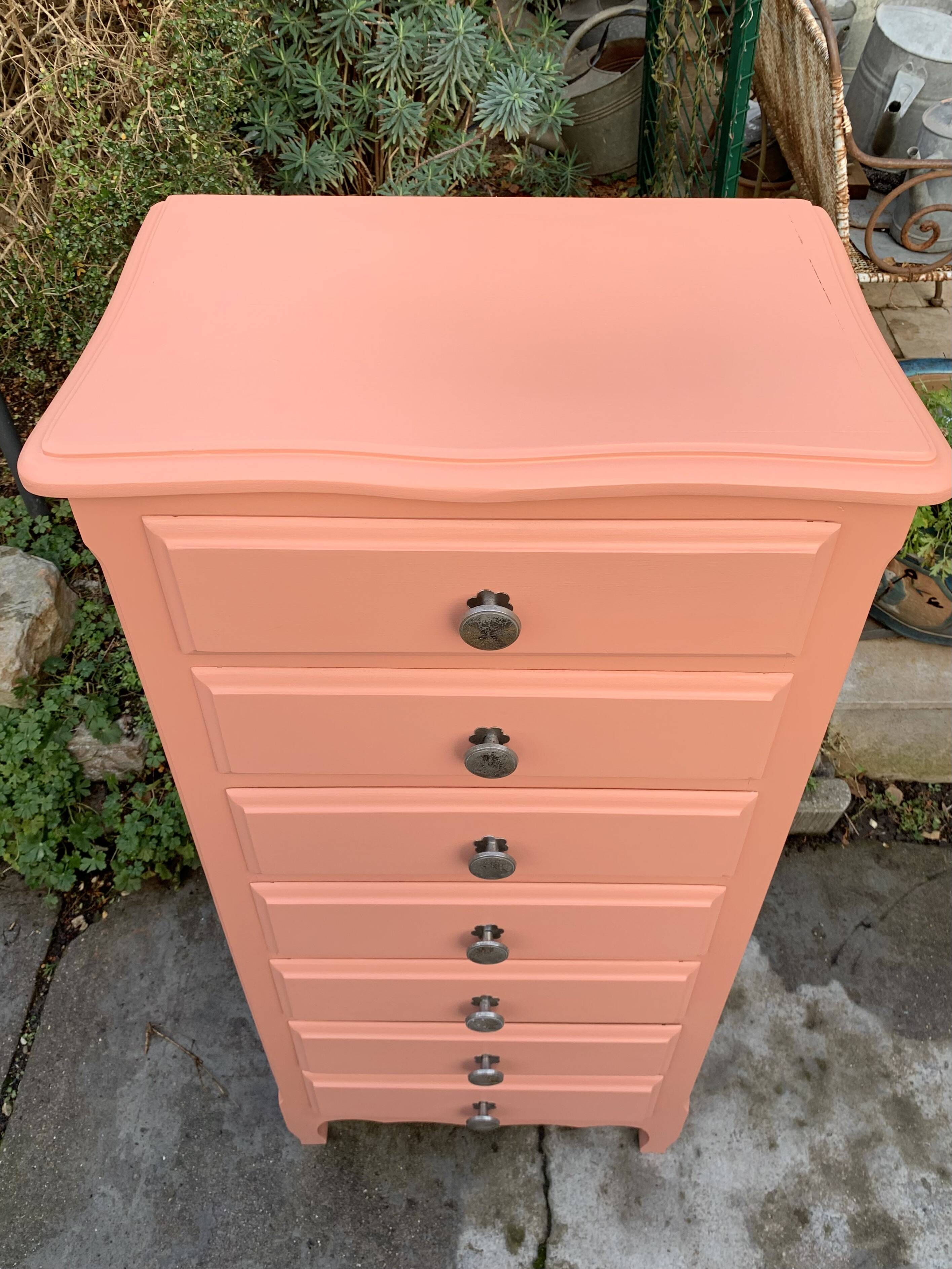 Vintage coral pink weekly planner H120