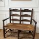 Wood and straw banquette