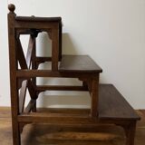 Library step ladder in oak