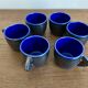 Set de 6 tasses en terre vernissée mid century pop 1960s