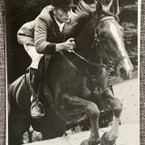 Photograph black and white silver print circa 1970 riding competition