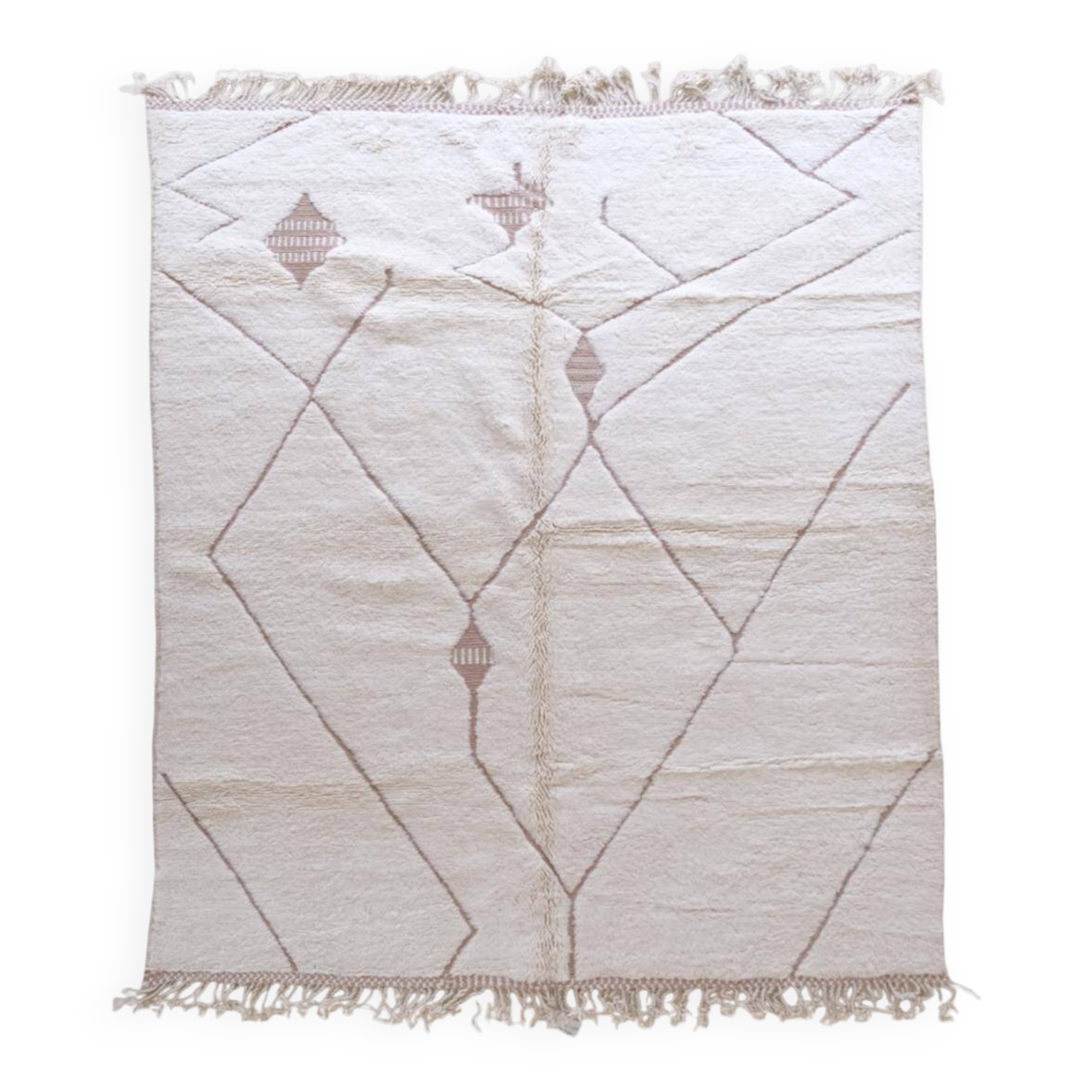 Tapis Beni Ouarain blanc
