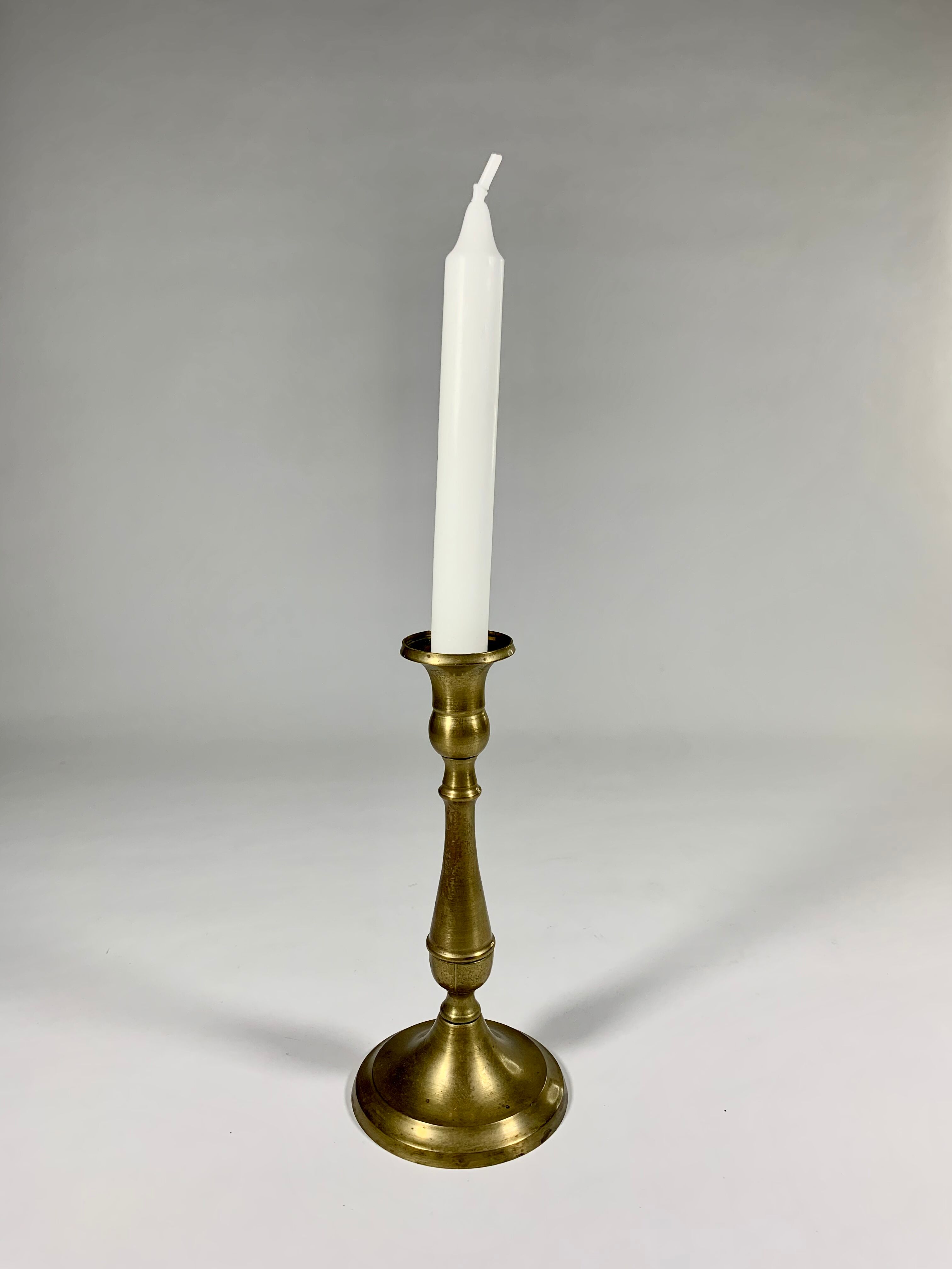 Candlestick in patinated gilded copper late nineteenth century