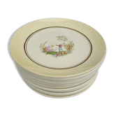Set 12 assiettes Gien 1960 jardins japonais variations en jaune mineur