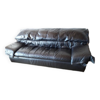 Canapé en cuir noir Ligne Roset