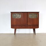 Vintage sideboard, high board, teak, 60's