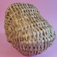 Vintage woven rattan egg picking basket