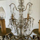 Girandole chandelier with crystal drops from the 60s and 70s