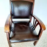 Colonial style wooden armchair