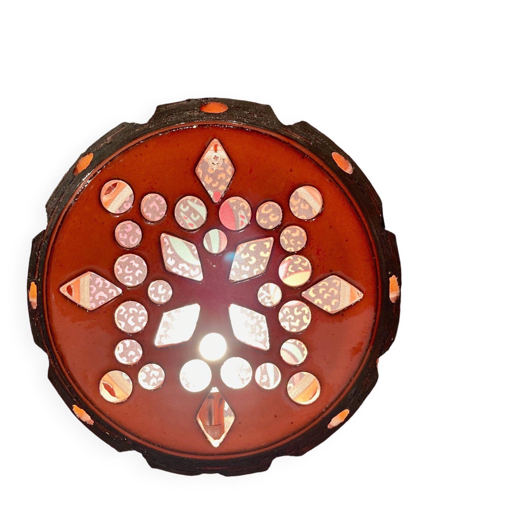 Large ceramic wall light, 1950s design.