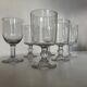 Set de 6 verres de table à pied mi 19e assortis