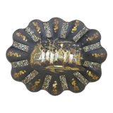 Table basket in boiled cardboard and mother-of-pearl Napoleon iii
