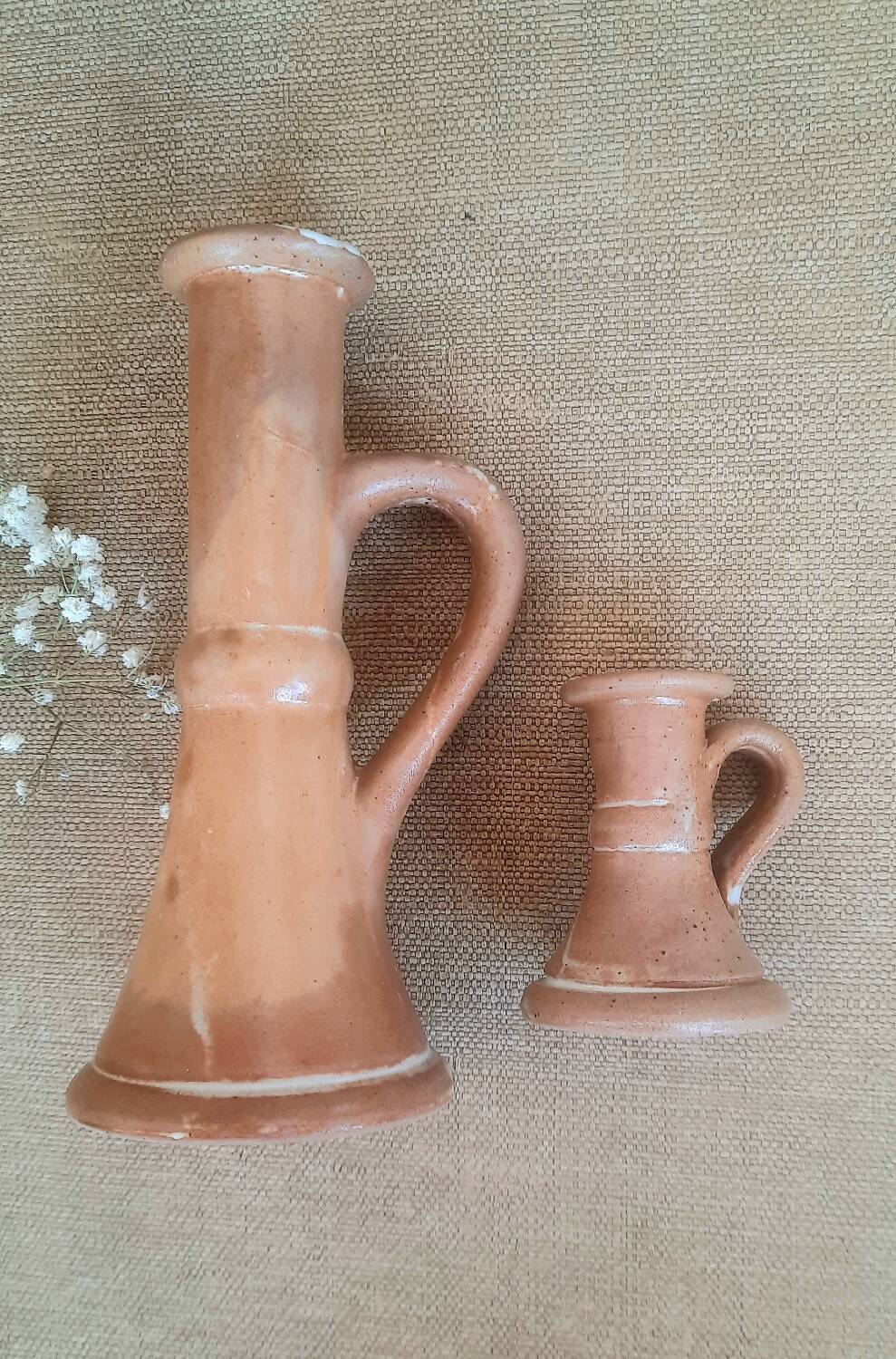 Stoneware candle holder