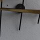 Pair of brass appliques metal and opaline 1960
