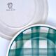 Vintage beige and green checkered service