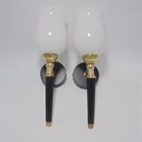 Paire d’appliques flambeaux