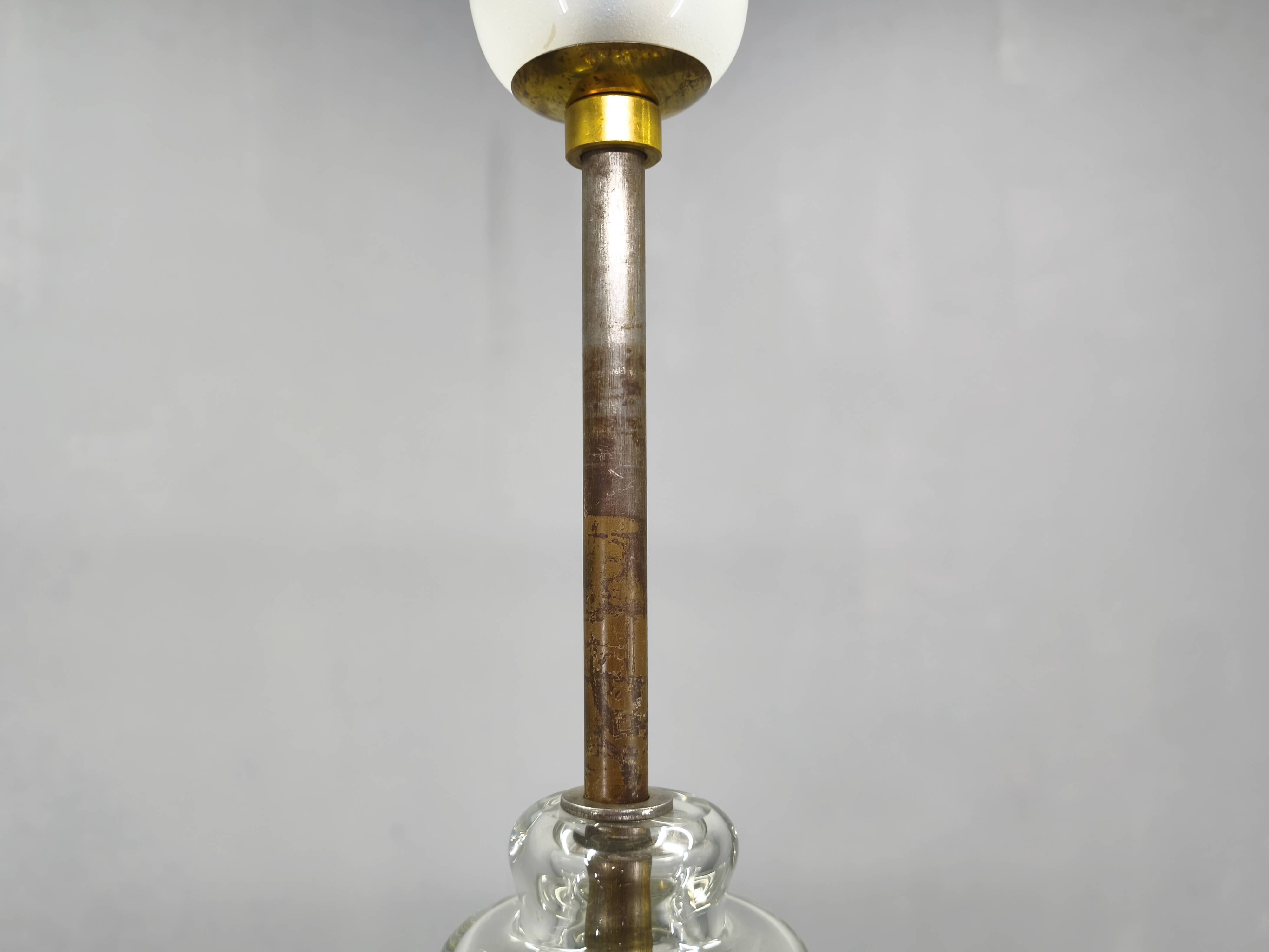 Art Deco lustre produced in Czechoslovakia during the 1940s.