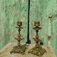 Pair of antique brass candlesticks – Napoleon III style