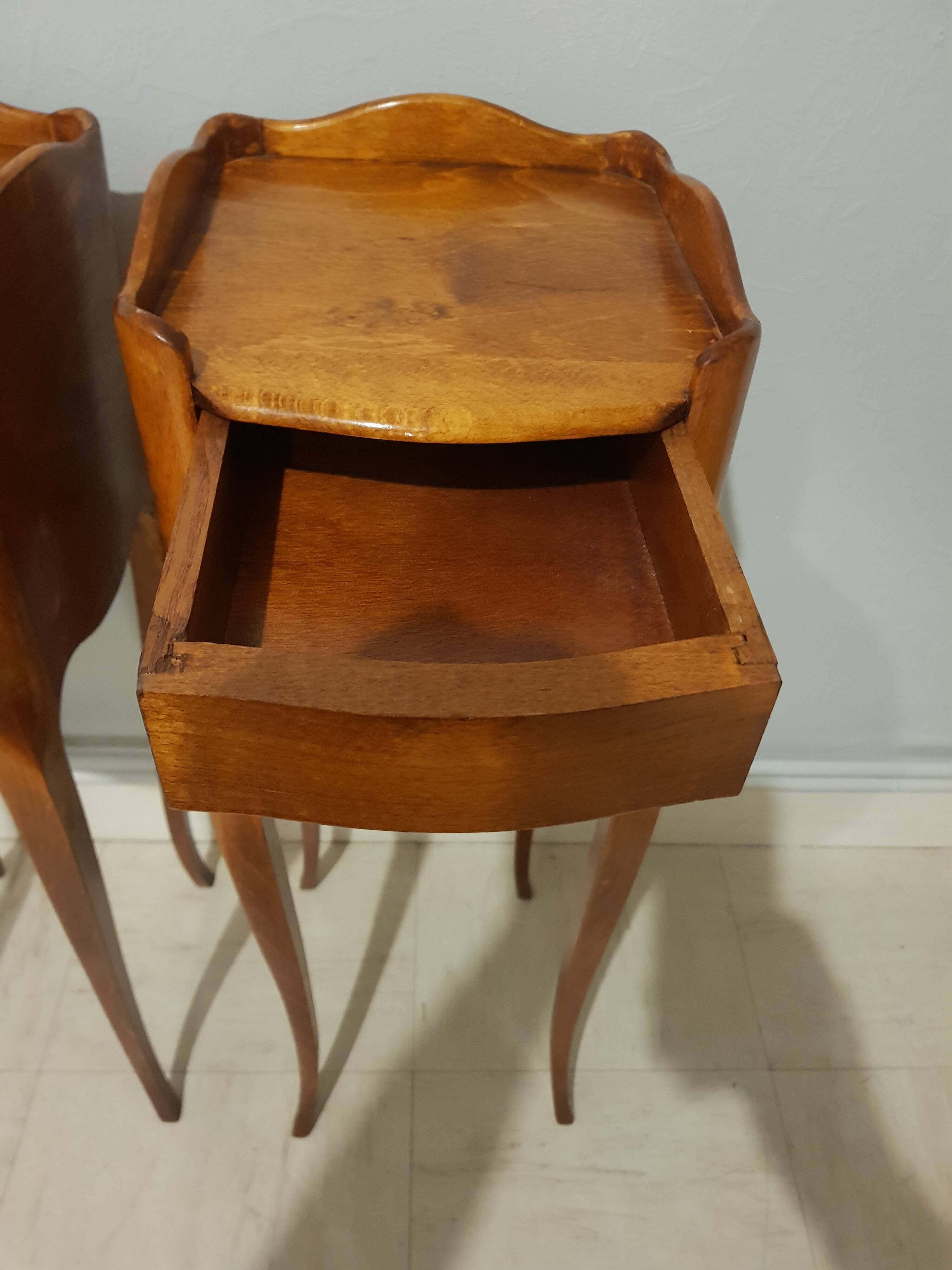 Pair of narrow bedsides Louis XV style