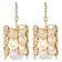 Pair of small golden brass pendants, Sciolari design for Palwa, Germany, 1970s.