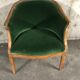 Office velvet green louis XVI bergere Chair