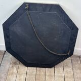 Vintage 1960s octagonal brass and pewter mirror