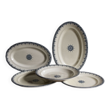 Set of 5 iron earth dishes