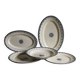 Lot de 5 plats en terre de fer