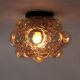 Vintage Amber Bubble Glass Lamp Helena Tynell, 1960