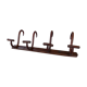 Coat rack with four double curved wooden pads