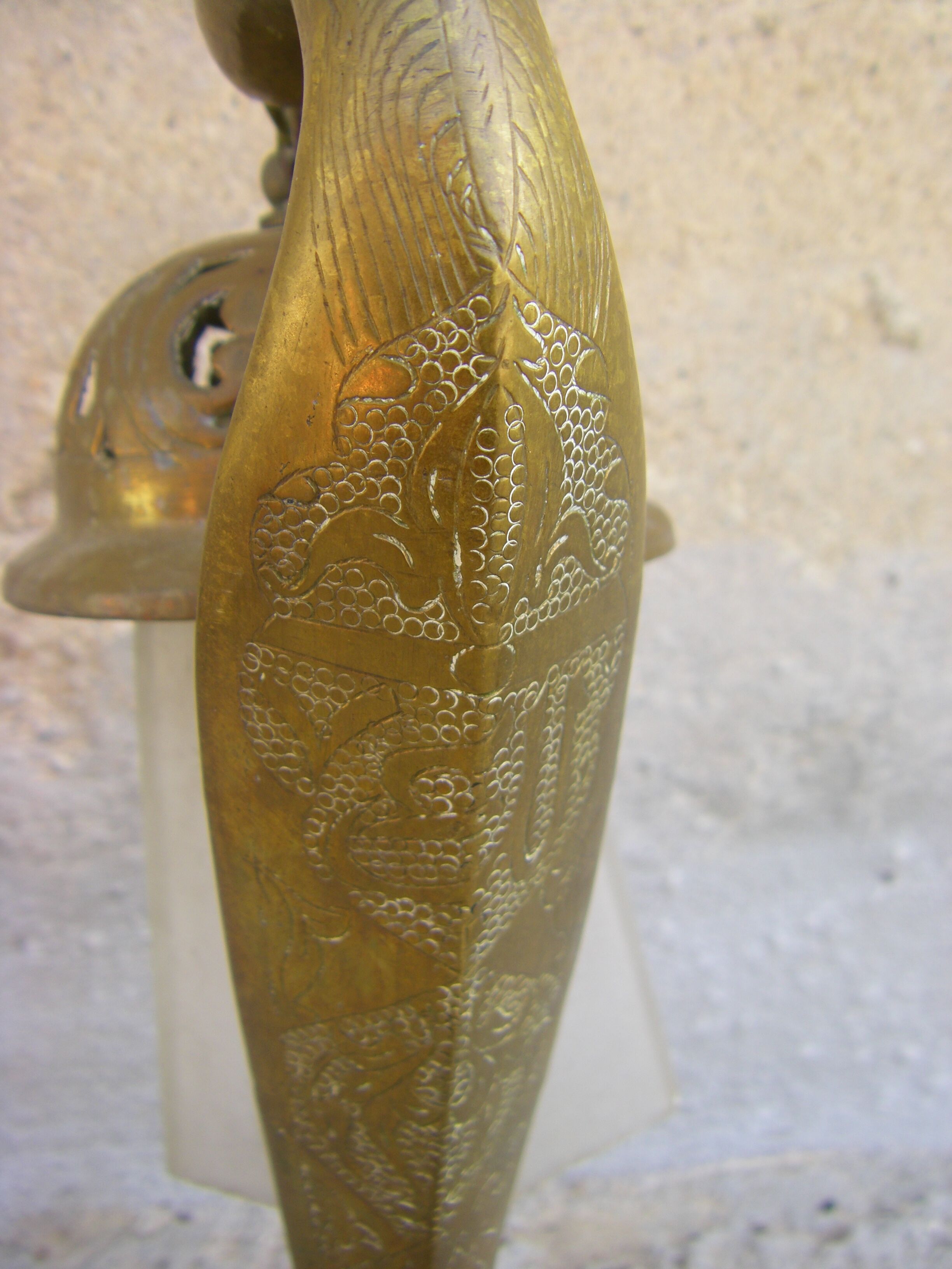 Lampe serpent en bronze orientale
