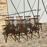 Set of 7 Baumann Tacoma bistro chairs