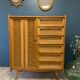 Vintage wood/wicker cabinet