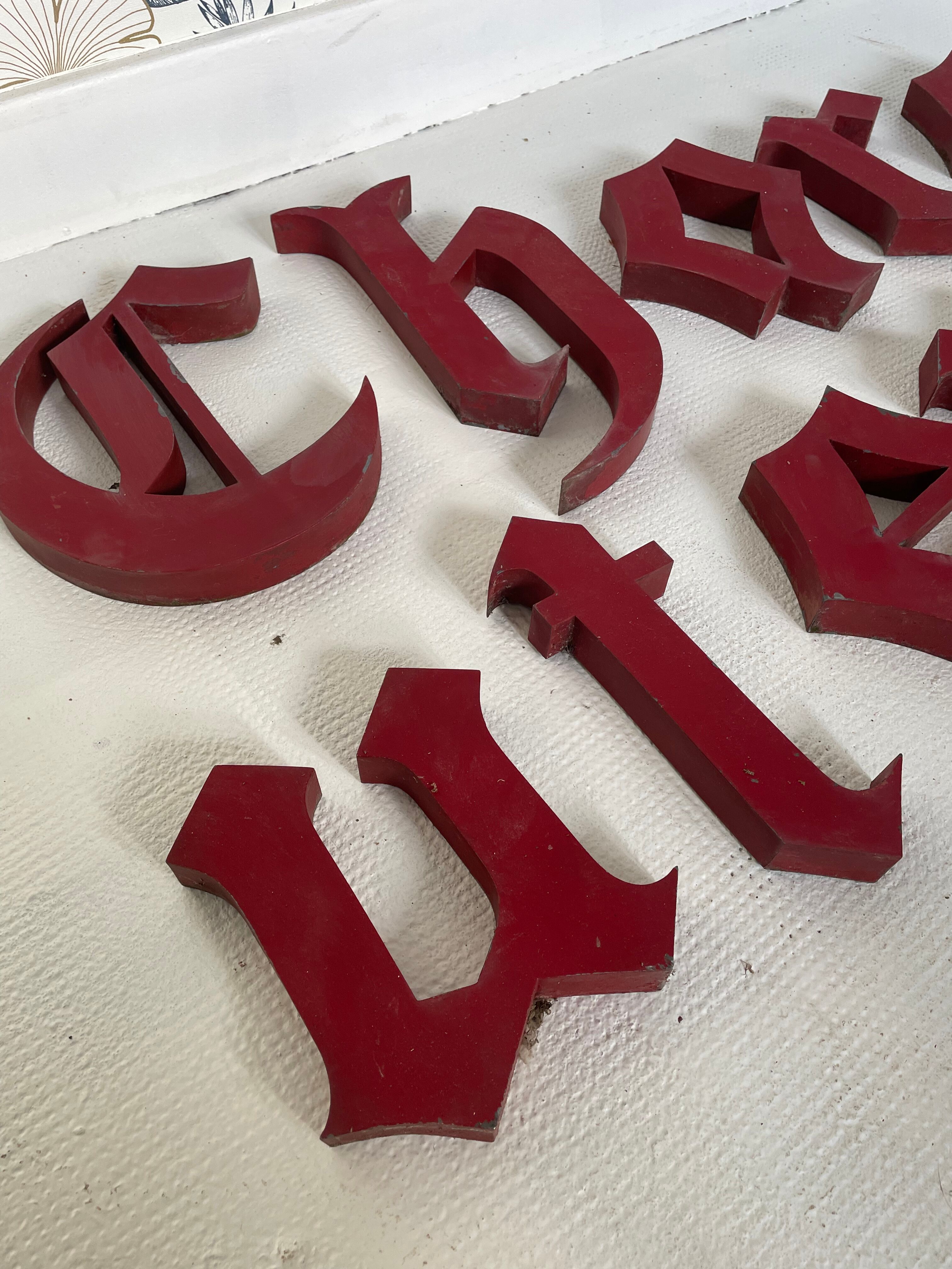 Vintage sign letters