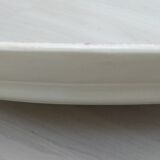 Oval plate in iron earth Gien model Pink Hawthorn