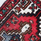 Tapis Vintage Hamadan en Laine (55cm x 88cm), Années 1970