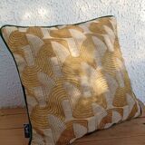 Coussin  jacquard doré 40x40