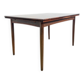 Table à manger palissandre à rallonges intégrées — Danemark, années 60