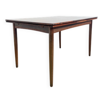 Table à manger palissandre à rallonges intégrées — Danemark, années 60