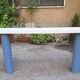 Console in White Lacquer with Cylindrical Plastic Legs by Tresoldi Salvati, 1980s