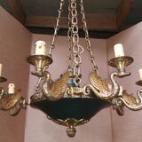Empire chandelier in bronze