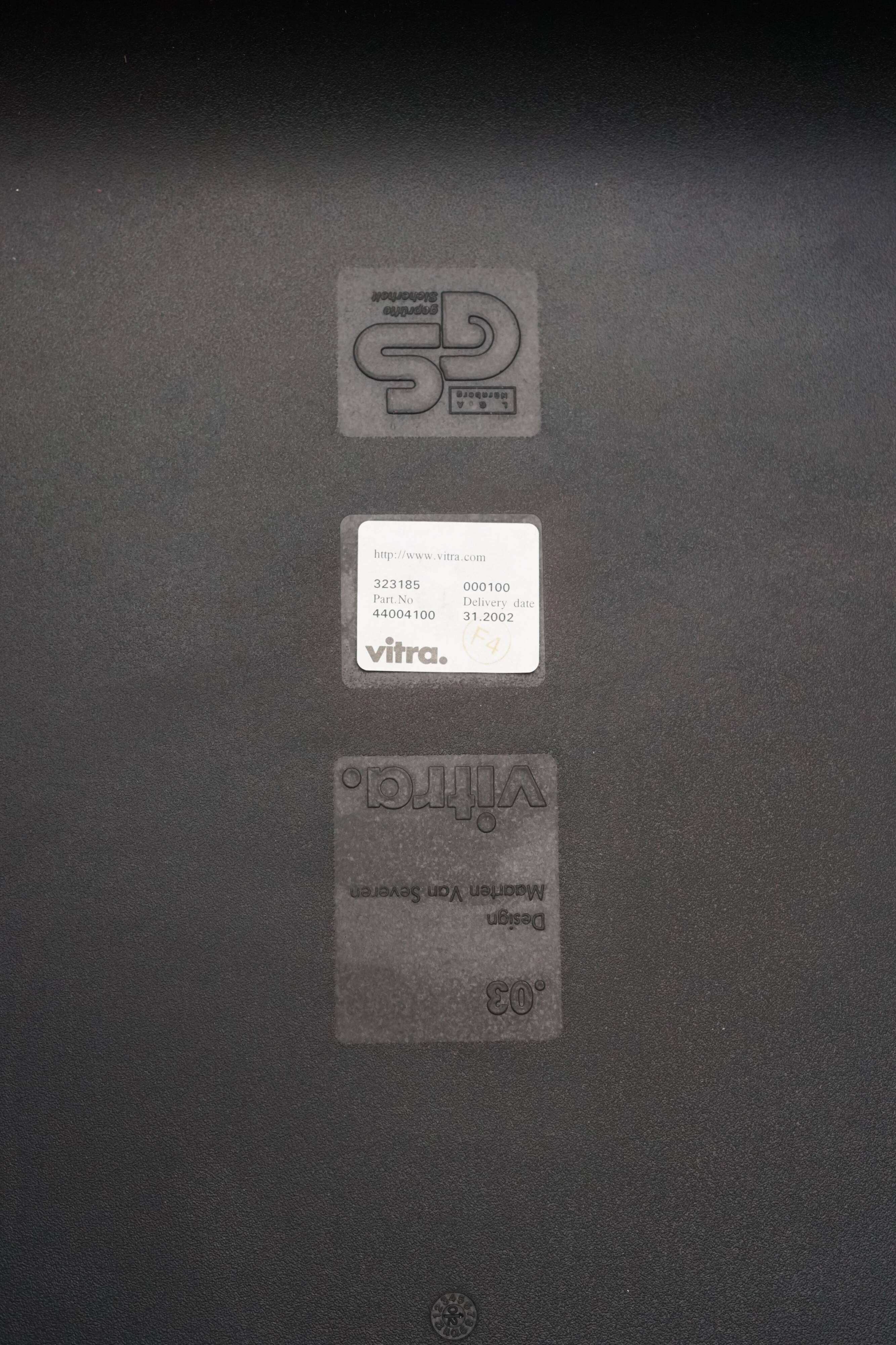 03 Chaises de salle à manger de Maarten van Severen pour Vitra. Lot de 4