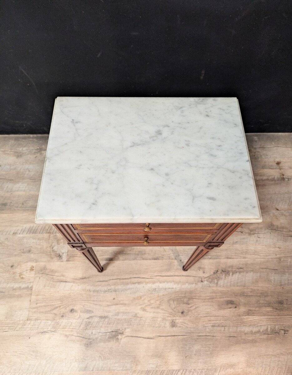 Pair of Louis XVI Style Mahogany Bedside Tables