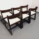 Set of 6 vintage Italian sleigh chairs by Mario Sabot