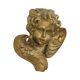 Vintage Angel Head Bust Gilded Plaster Wall Decoration 20cm
