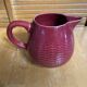 Old Red Ceramic Jug Woven Willow Style Vintage #E336