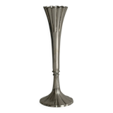 slender chrome metal candlestick