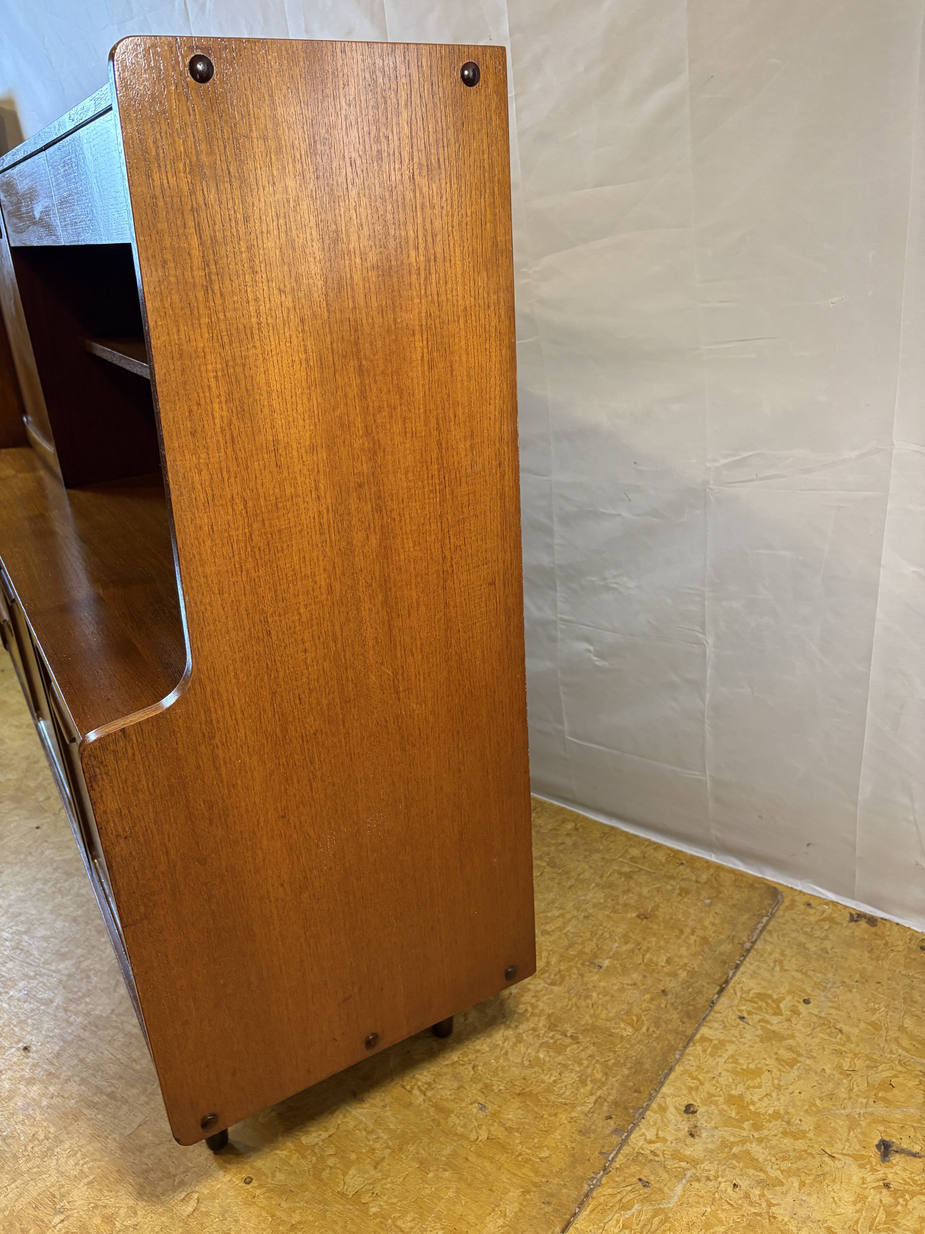 Mid-Century Retro Vintage Stonehill Stateroom Teak Highboard  1960 Danish D